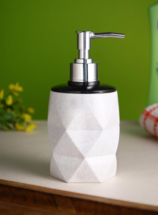 SHENRON Liquid Soap Dispenser for wash Basin, Bathroom Accessories, Empty Refillable Handwash Plastic Bottle with Pump, Bathroom Essentials, Handwash, Sanitizer, Shampoo, Lotion (White) - Image 2